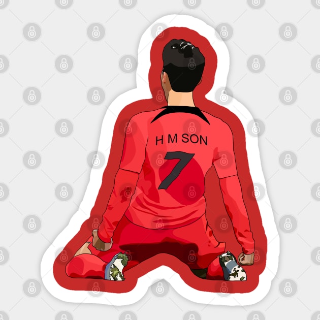 Son Heung Min Sticker by Webbed Toe Design's